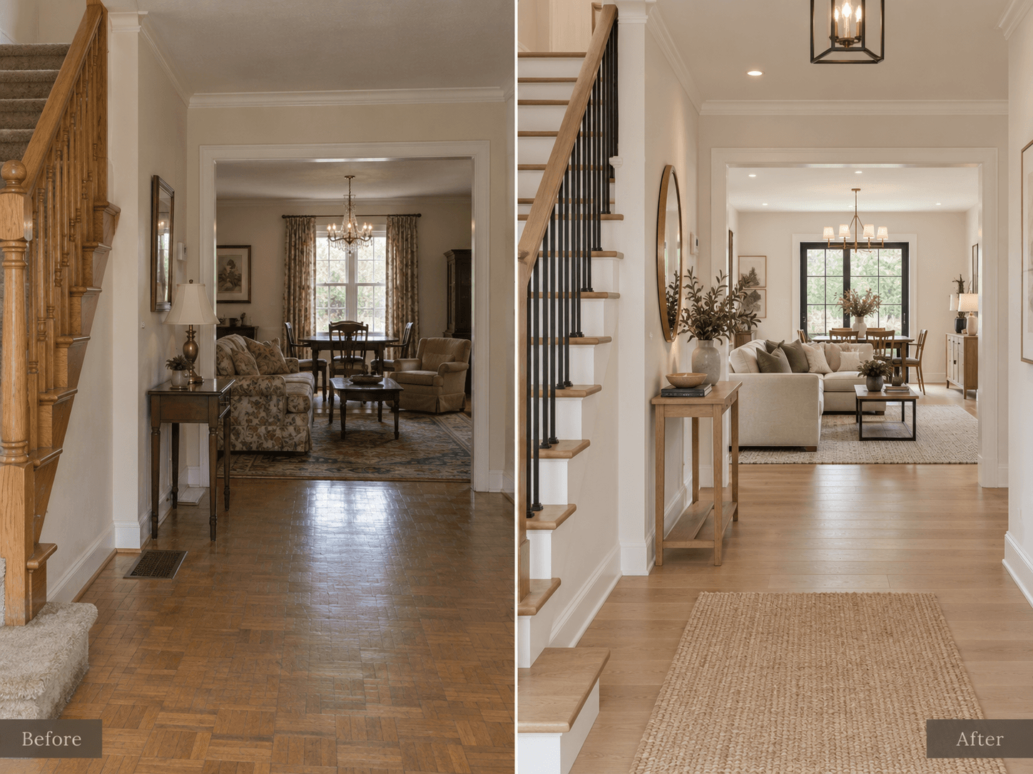 Townhouse Transformation before and after
